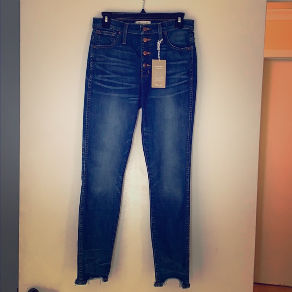 Madewell 10” High Rise Skinny Jean 27 Button Front